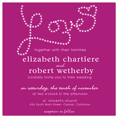 "Love Glow" Wedding Invitations